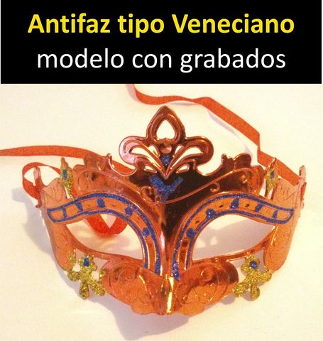 modelo 4
antifaz de plástico con sujetador y diamantina